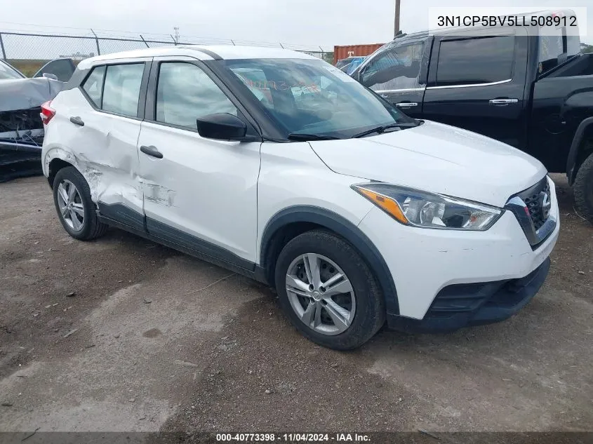 2020 Nissan Kicks S VIN: 3N1CP5BV5LL508912 Lot: 40773398