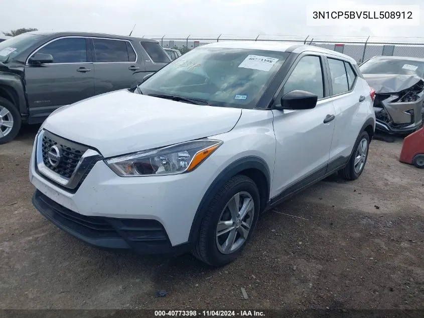 2020 Nissan Kicks S VIN: 3N1CP5BV5LL508912 Lot: 40773398