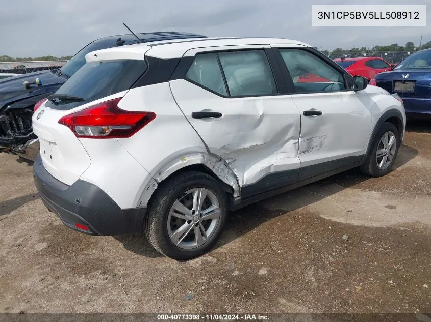 2020 Nissan Kicks S VIN: 3N1CP5BV5LL508912 Lot: 40773398