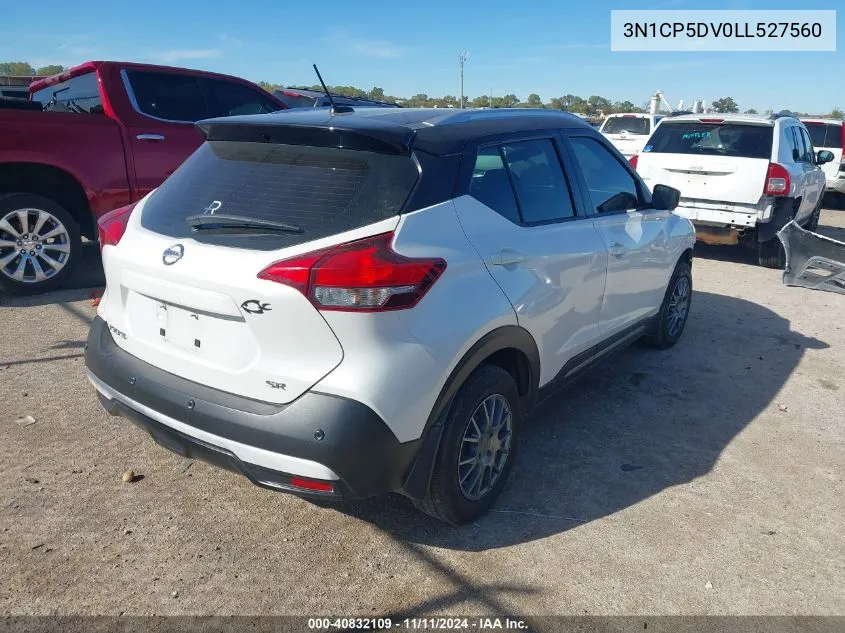 2020 Nissan Kicks Sr Xtronic Cvt VIN: 3N1CP5DV0LL527560 Lot: 40832109