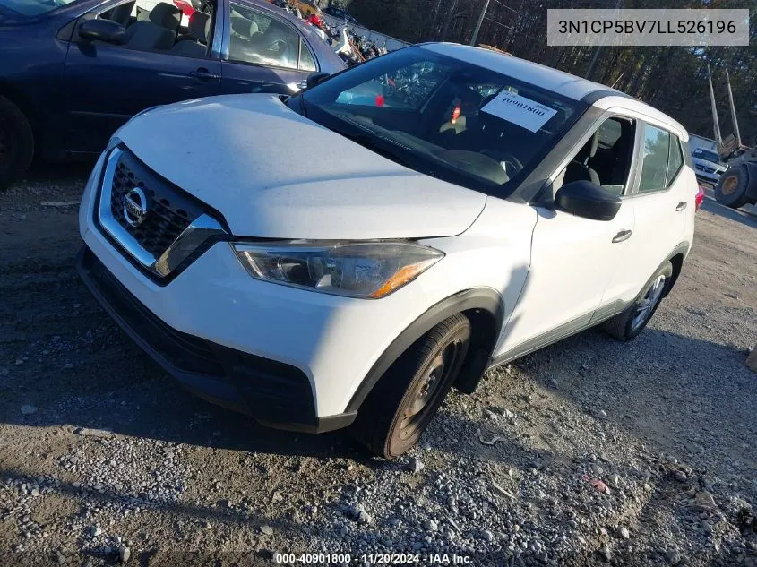 2020 Nissan Kicks S Xtronic Cvt VIN: 3N1CP5BV7LL526196 Lot: 40901800