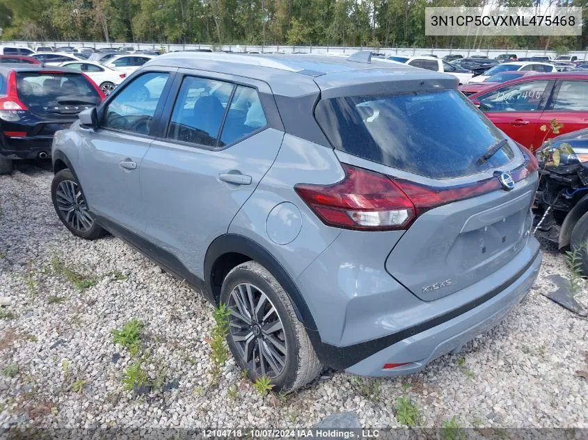 2021 Nissan Kicks VIN: 3N1CP5CVXML475468 Lot: 12104718