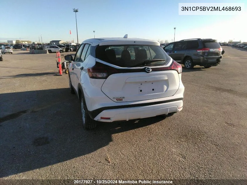 2021 Nissan Kicks S VIN: 3N1CP5BV2ML468693 Lot: 20177927