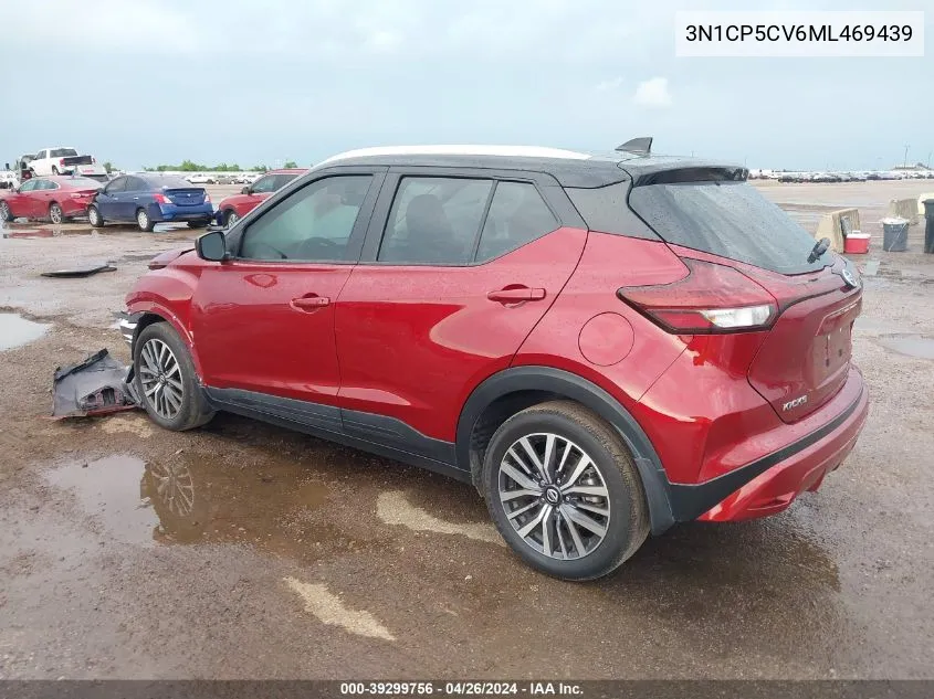 2021 Nissan Kicks Sv Xtronic Cvt VIN: 3N1CP5CV6ML469439 Lot: 39299756