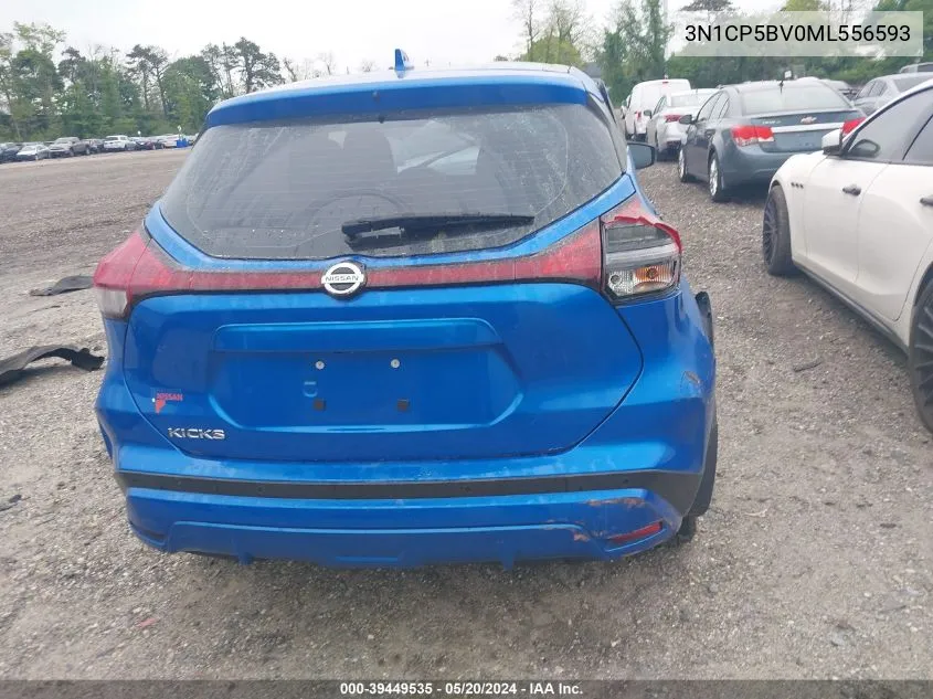 2021 Nissan Kicks S Xtronic Cvt VIN: 3N1CP5BV0ML556593 Lot: 39449535