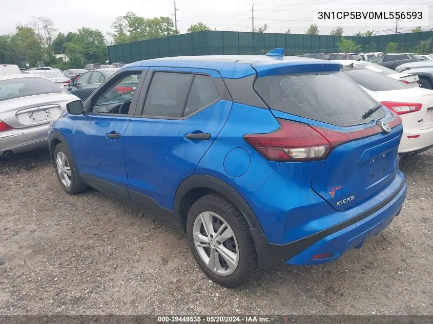 2021 Nissan Kicks S Xtronic Cvt VIN: 3N1CP5BV0ML556593 Lot: 39449535