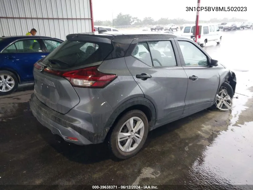 2021 Nissan Kicks S Xtronic Cvt VIN: 3N1CP5BV8ML502023 Lot: 39638371