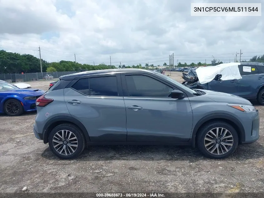 2021 Nissan Kicks Sv Xtronic Cvt VIN: 3N1CP5CV6ML511544 Lot: 39688673