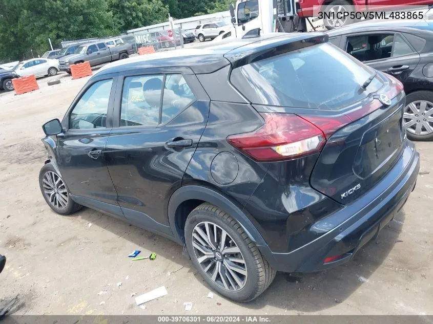 2021 Nissan Kicks Sv Xtronic Cvt VIN: 3N1CP5CV5ML483865 Lot: 39706301