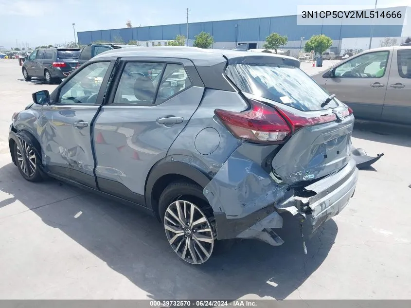 3N1CP5CV2ML514666 2021 Nissan Kicks Sv Xtronic Cvt