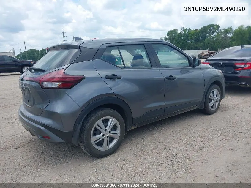 2021 Nissan Kicks S Xtronic Cvt VIN: 3N1CP5BV2ML490290 Lot: 39831366