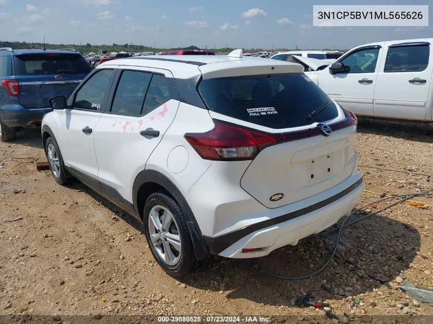 2021 Nissan Kicks S Xtronic Cvt VIN: 3N1CP5BV1ML565626 Lot: 39880525