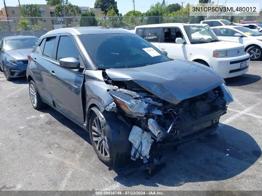 2021 Nissan Kicks Sv Xtronic Cvt VIN: 3N1CP5CV3ML480012 Lot: 39938749