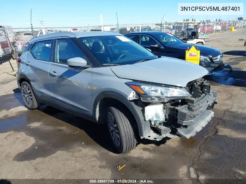 2021 Nissan Kicks Sv Xtronic Cvt VIN: 3N1CP5CV5ML487401 Lot: 39957709