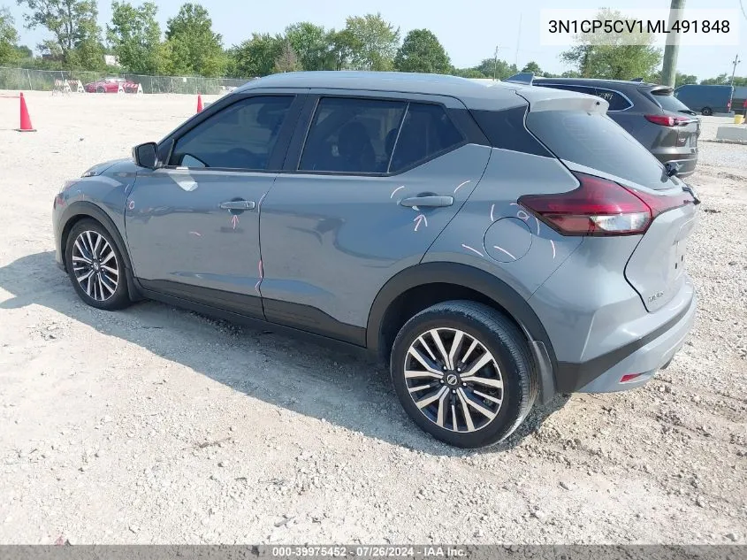 2021 Nissan Kicks Sv Xtronic Cvt VIN: 3N1CP5CV1ML491848 Lot: 39975452