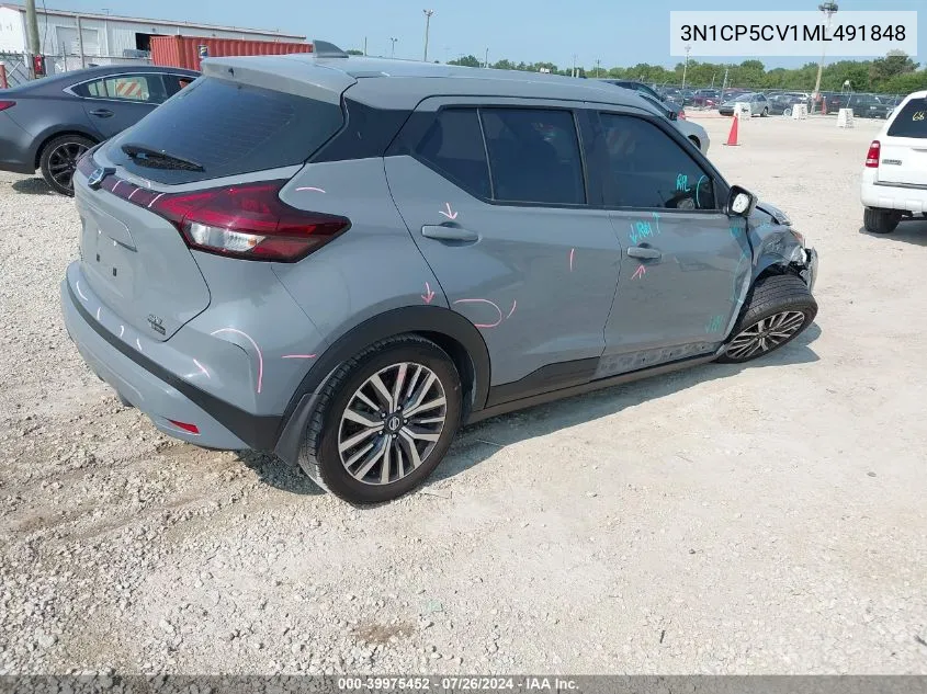 3N1CP5CV1ML491848 2021 Nissan Kicks Sv Xtronic Cvt