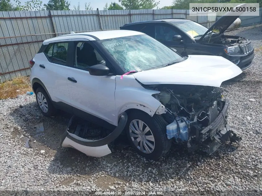 2021 Nissan Kicks S Xtronic Cvt VIN: 3N1CP5BVXML500158 Lot: 40048130