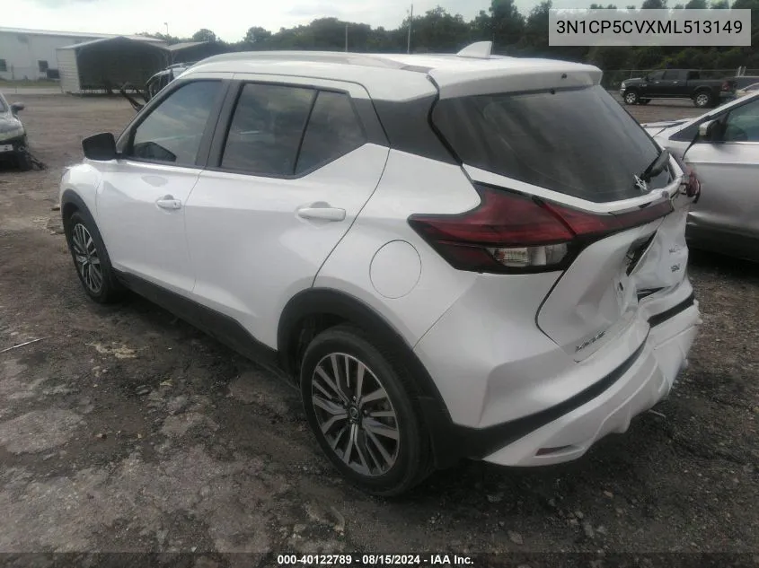 3N1CP5CVXML513149 2021 Nissan Kicks Sv Xtronic Cvt