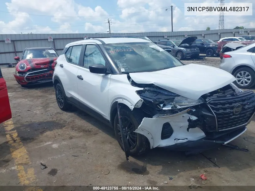 2021 Nissan Kicks S Xtronic Cvt VIN: 3N1CP5BV0ML482317 Lot: 40123755