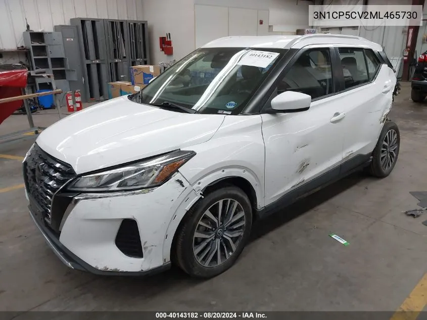 2021 Nissan Kicks Sv VIN: 3N1CP5CV2ML465730 Lot: 40143182