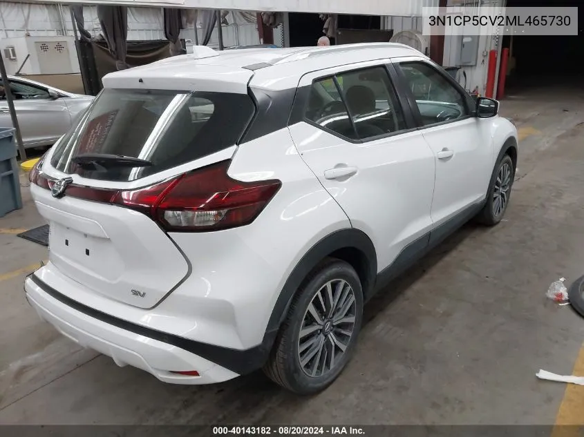 2021 Nissan Kicks Sv VIN: 3N1CP5CV2ML465730 Lot: 40143182