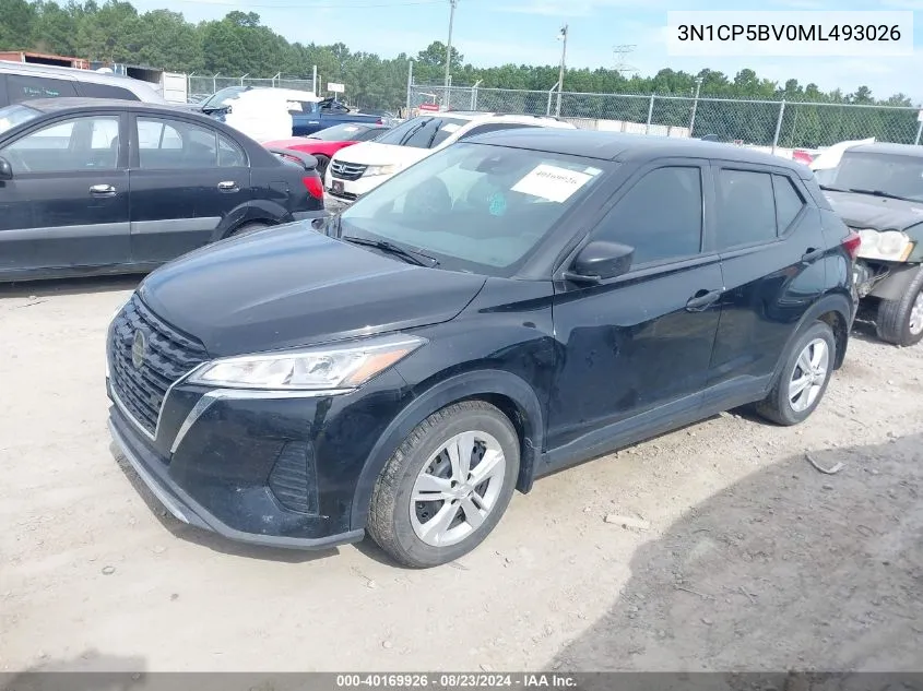 2021 Nissan Kicks S Xtronic Cvt VIN: 3N1CP5BV0ML493026 Lot: 40169926