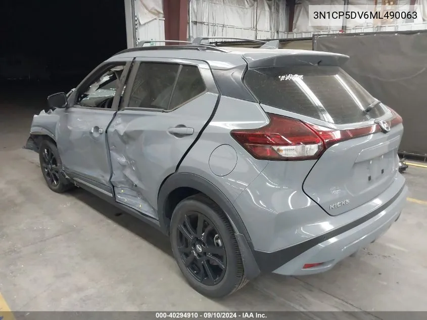 2021 Nissan Kicks Sr VIN: 3N1CP5DV6ML490063 Lot: 40294910