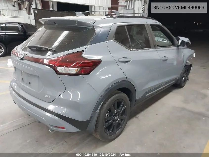 2021 Nissan Kicks Sr VIN: 3N1CP5DV6ML490063 Lot: 40294910