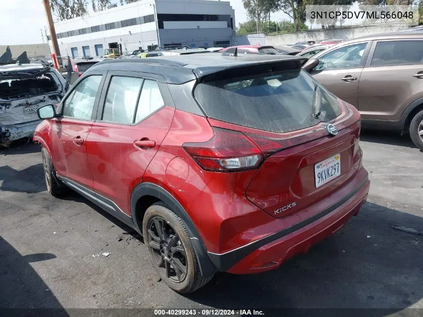 2021 Nissan Kicks Sr VIN: 3N1CP5DV7ML566048 Lot: 40299243