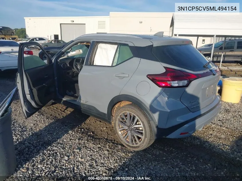 2021 Nissan Kicks Sv VIN: 3N1CP5CV5ML494154 Lot: 40310675