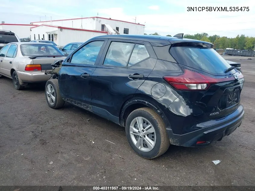 2021 Nissan Kicks S Xtronic Cvt VIN: 3N1CP5BVXML535475 Lot: 40311957