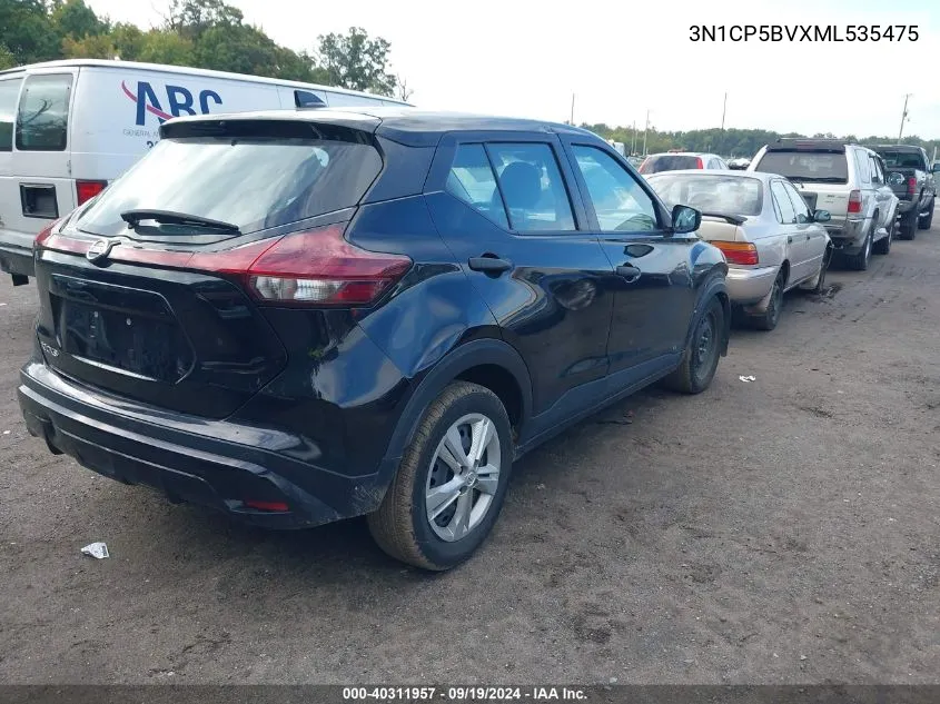 2021 Nissan Kicks S Xtronic Cvt VIN: 3N1CP5BVXML535475 Lot: 40311957