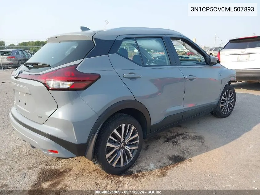 2021 Nissan Kicks Sv VIN: 3N1CP5CV0ML507893 Lot: 40321909