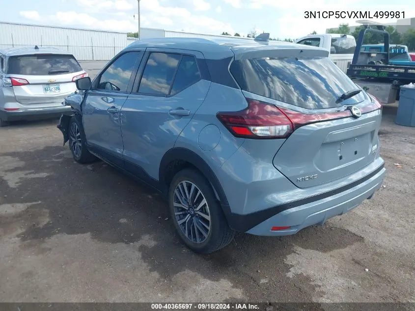 3N1CP5CVXML499981 2021 Nissan Kicks Sv Xtronic Cvt