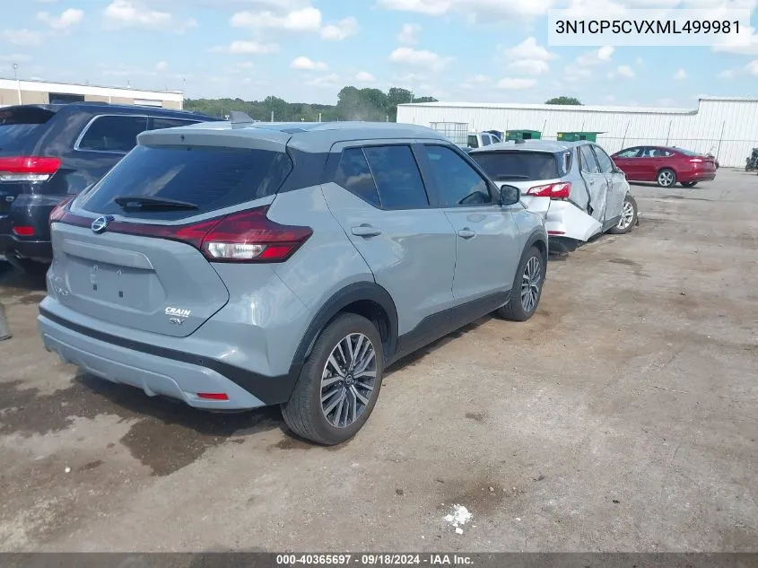 3N1CP5CVXML499981 2021 Nissan Kicks Sv Xtronic Cvt