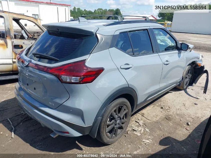 2021 Nissan Kicks Sr Xtronic Cvt VIN: 3N1CP5DV5ML558594 Lot: 40375642