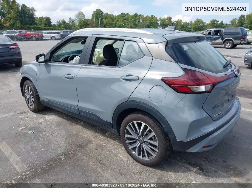 2021 Nissan Kicks Sv Xtronic Cvt VIN: 3N1CP5CV9ML524420 Lot: 40383928