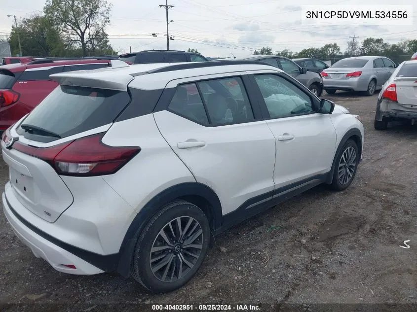 2021 Nissan Kicks Sr Xtronic Cvt VIN: 3N1CP5DV9ML534556 Lot: 40402951