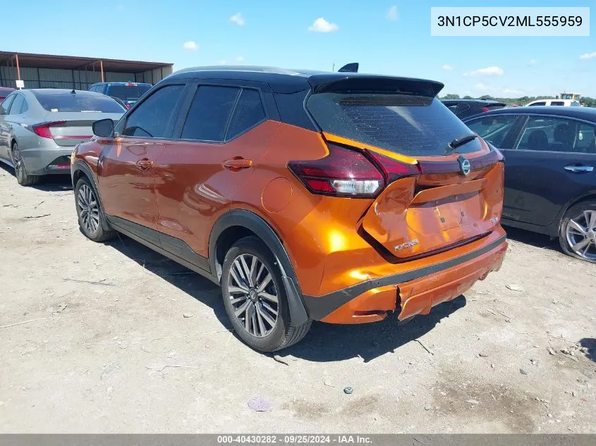 2021 Nissan Kicks Sv Xtronic Cvt VIN: 3N1CP5CV2ML555959 Lot: 40430282