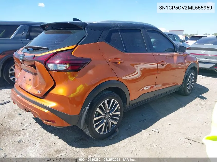 2021 Nissan Kicks Sv Xtronic Cvt VIN: 3N1CP5CV2ML555959 Lot: 40430282