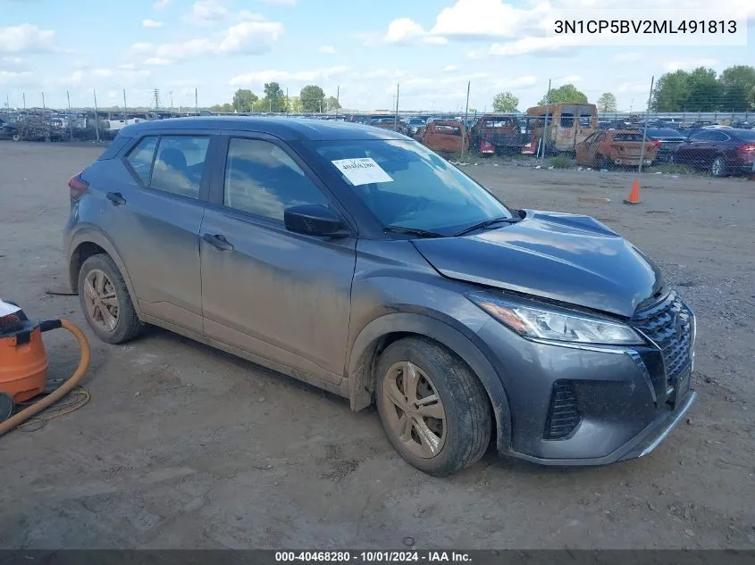 2021 Nissan Kicks S Xtronic Cvt VIN: 3N1CP5BV2ML491813 Lot: 40468280