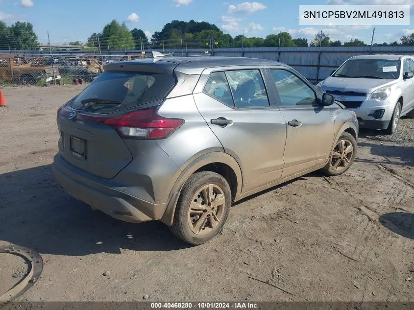 2021 Nissan Kicks S Xtronic Cvt VIN: 3N1CP5BV2ML491813 Lot: 40468280