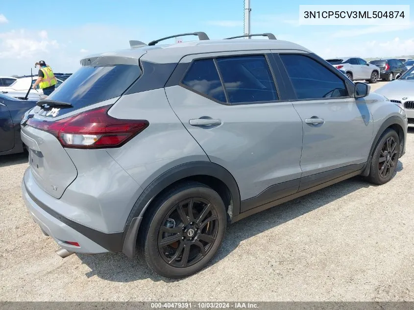 2021 Nissan Kicks Sv Xtronic Cvt VIN: 3N1CP5CV3ML504874 Lot: 40479391