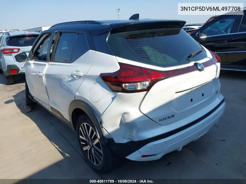 2021 Nissan Kicks Sr Xtronic Cvt VIN: 3N1CP5DV6ML497708 Lot: 40511789