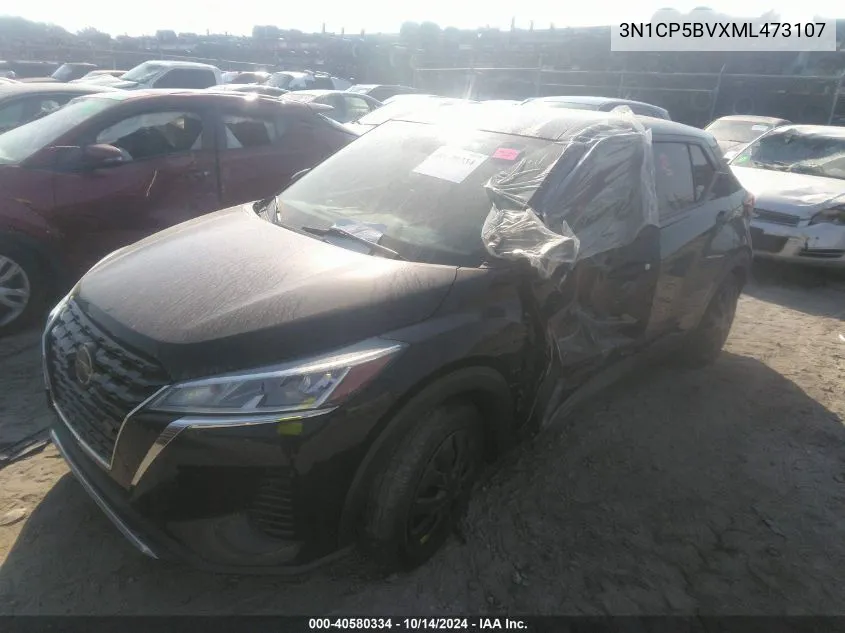 2021 Nissan Kicks S VIN: 3N1CP5BVXML473107 Lot: 40580334