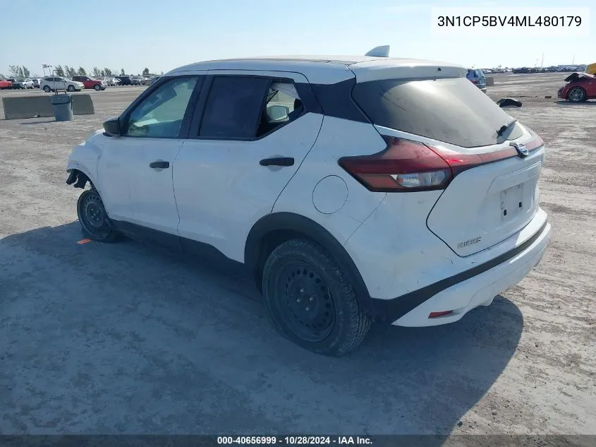 2021 Nissan Kicks S Xtronic Cvt VIN: 3N1CP5BV4ML480179 Lot: 40656999