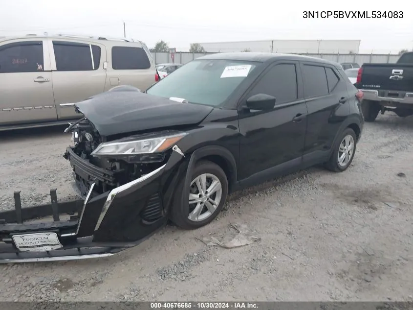 2021 Nissan Kicks S Xtronic Cvt VIN: 3N1CP5BVXML534083 Lot: 40676685