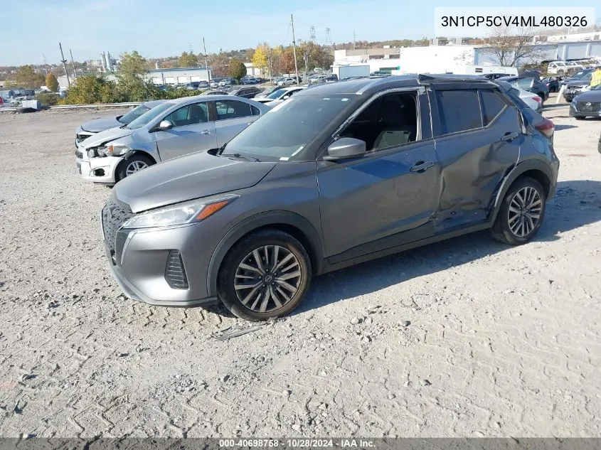 2021 Nissan Kicks Sv Xtronic Cvt VIN: 3N1CP5CV4ML480326 Lot: 40698758