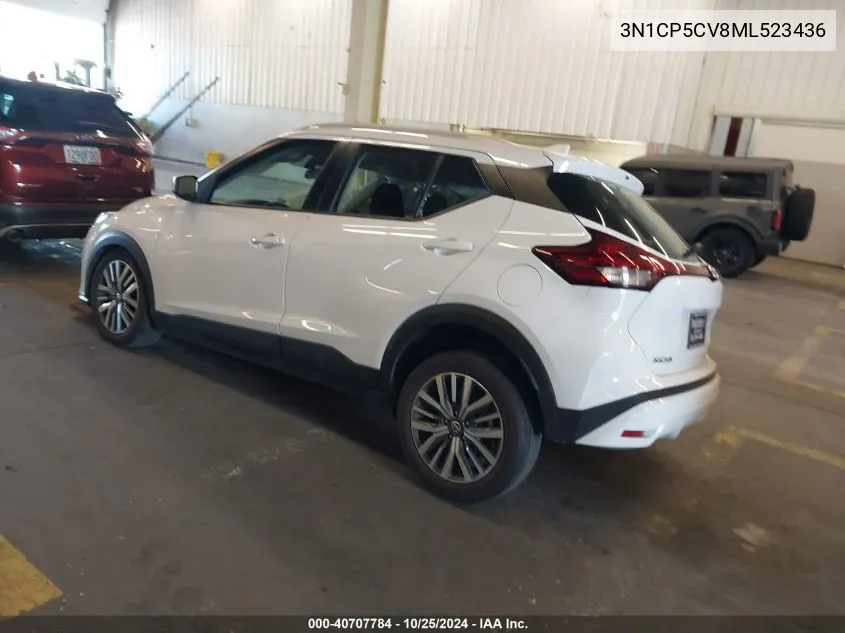 2021 Nissan Kicks Sv VIN: 3N1CP5CV8ML523436 Lot: 40707784