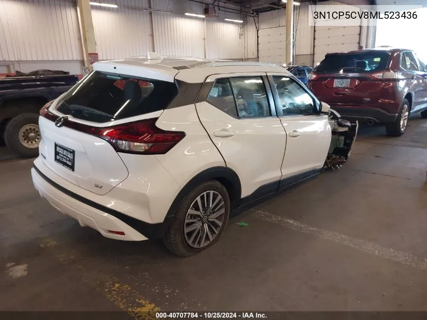 2021 Nissan Kicks Sv VIN: 3N1CP5CV8ML523436 Lot: 40707784